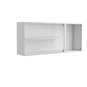 Armário Bertolini Aéreo Evidence 4034 Aço 120cm Branco/Preto