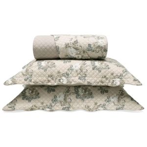 Colcha Queen Size em Matelassê com Dois Porta Travesseiros Buettner Elis