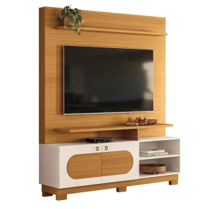 Estante Home Theater Axis Cinamomo Off White - Hb Móveis Cinamomo Off White