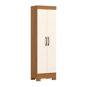 Armário Multiuso 02 Portas 03 Prateleiras B387 Cinamomo Off White - Henn - Briz Cinamomo Off White