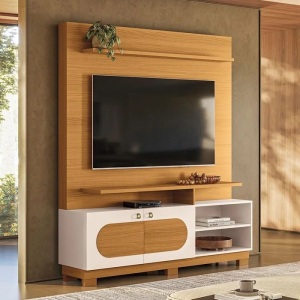 Estante Home Theater Axis Cinamomo Off White - Hb Móveis Cinamomo Off White