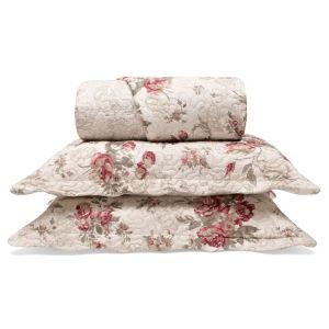 Colcha Casal em Matelassê com Dois Porta Travesseiros Buettner Glamour